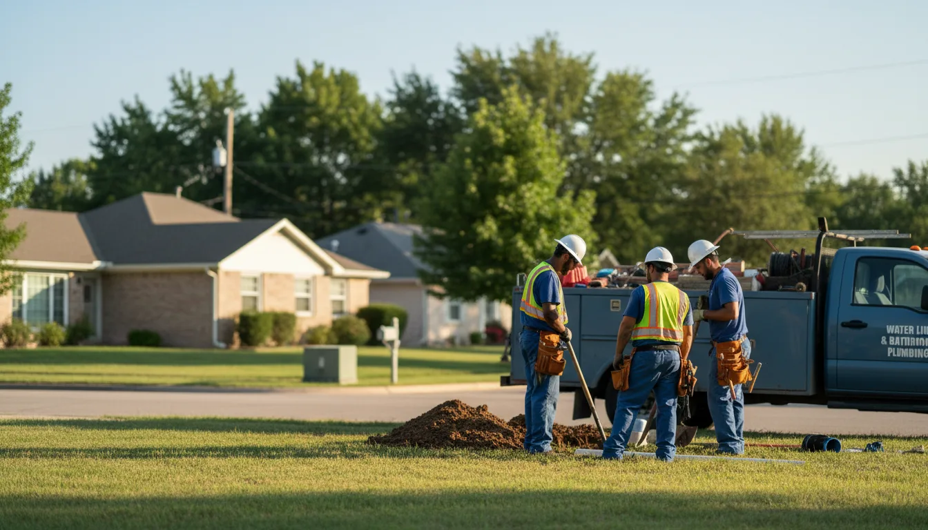 Residential water line and bathroom plumbing service in Williamstown, KY